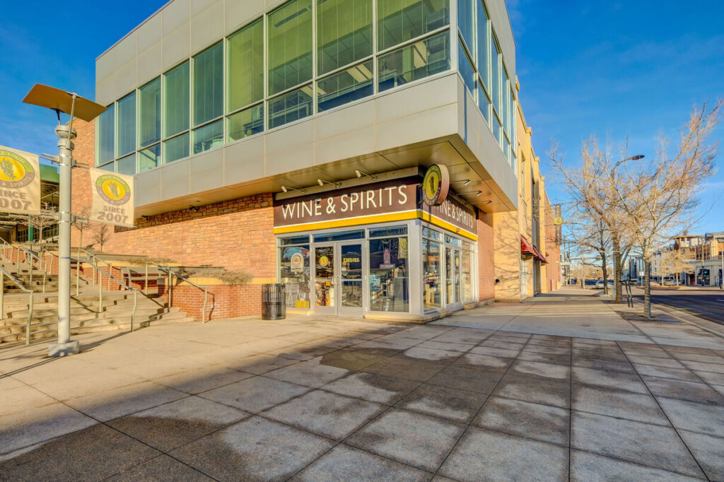 Exterior of a wine and spirits store